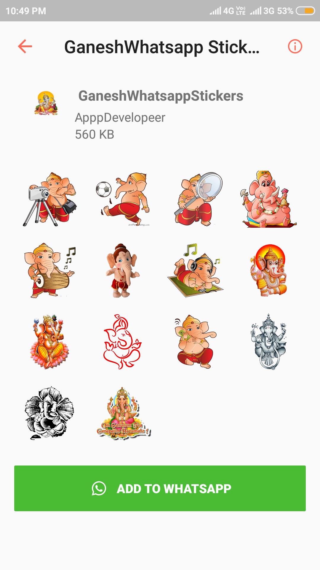 Ganesh Whatsapp Sticker App