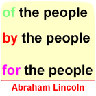 Abraham Lincoln Of The People by The People and fo Zeichen