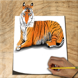 Dibujando animales 3D - guía icono