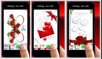 Floating Love Fall & Theme Pattern Lock Screen تصوير الشاشة 3