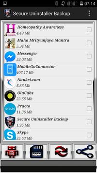 Secure uninstaller App Backup screenshot 1