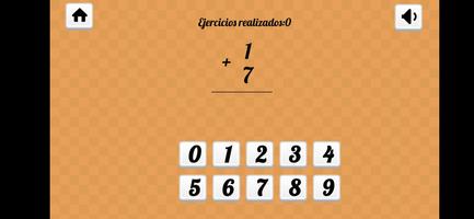Juego de sumas y restas para n poster