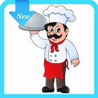 Learning to cook, recipes and  icon