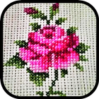 Learn to embroider cross stitch. Embroidery online آئیکن