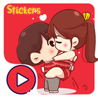 Animated Love Moving Stickers icône
