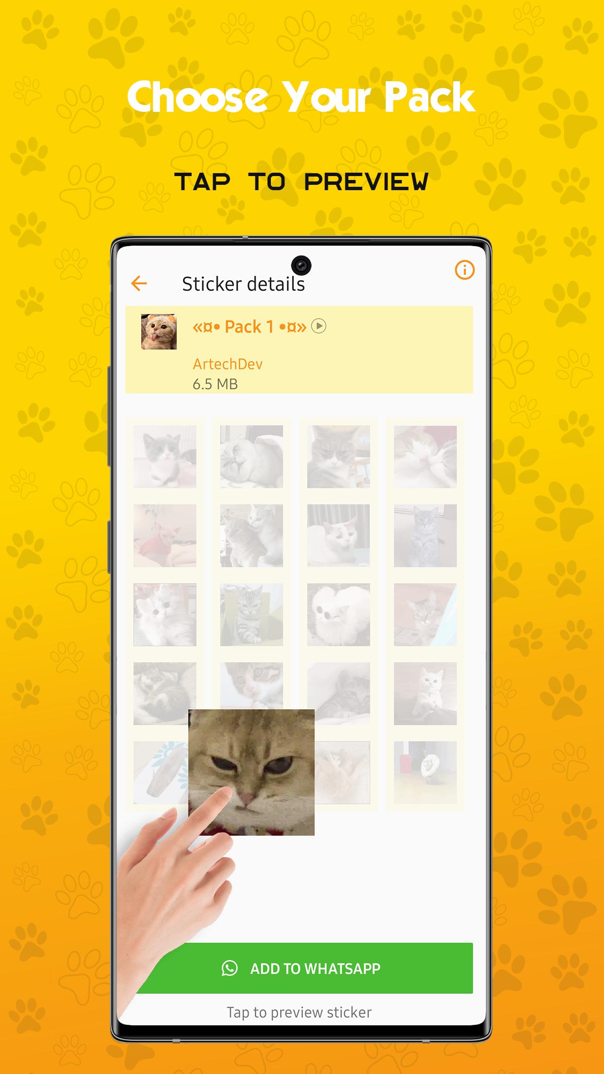 Funny Cat Animated Stickers For WhatAapp для Андроид - скачать APK