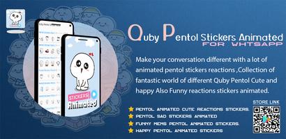 Quby Pentol Stickers Animated Affiche
