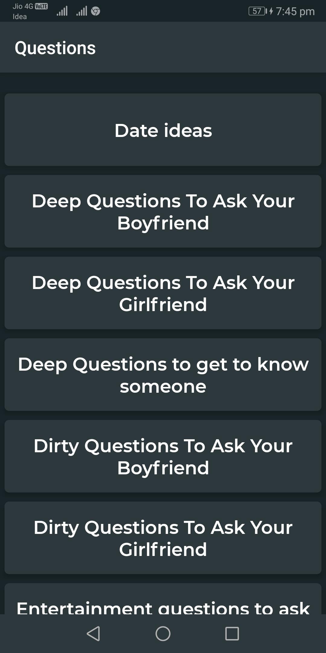 Questions to ask your Girlfriend/Boyfriend (Flirt) 10