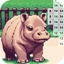 Hippo Moodeng: Color by Number APK