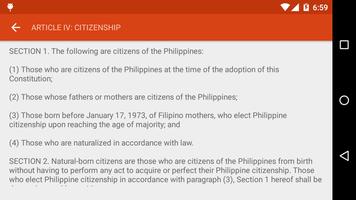 Philippine Constitution capture d'écran 2