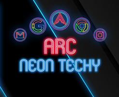 Arc Launcher Néon Techy Star Premium Thème Affiche