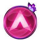 قوس قاذفة الوردي الفراشة الموضوع + أيقونة حزمة APK