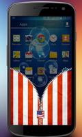 USA Flag Zipper Screen Lock 스크린샷 3