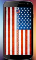 USA Flag Zipper Screen Lock 스크린샷 1