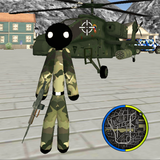 US Army Stickman Rope Hero icône