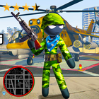US Army Counter Stickman Rope Hero Crime OffRoad أيقونة