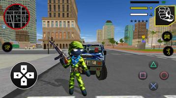 US Army Counter Stickman Rope Hero Crime OffRoad الملصق