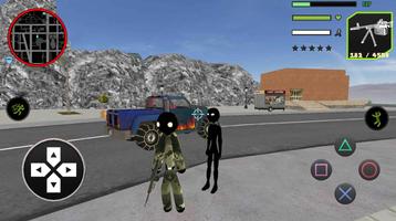 US Army Counter Stickman Rope Hero Crime OffRoad تصوير الشاشة 1