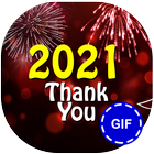 New Year Thank You GIF ícone