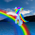 Pony on the rainbow icône