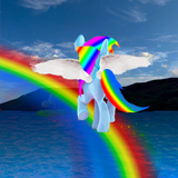 Pony on the rainbow أيقونة
