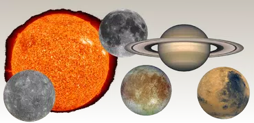 Sol, lua e planetas