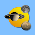 Sun, moon and planets icon