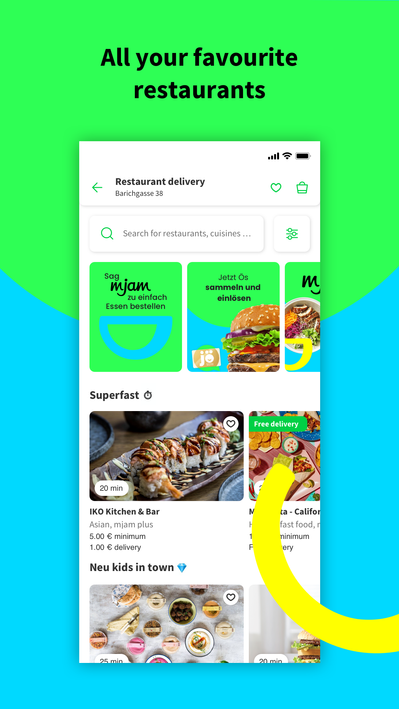 mjam - food & groceries screenshot 1