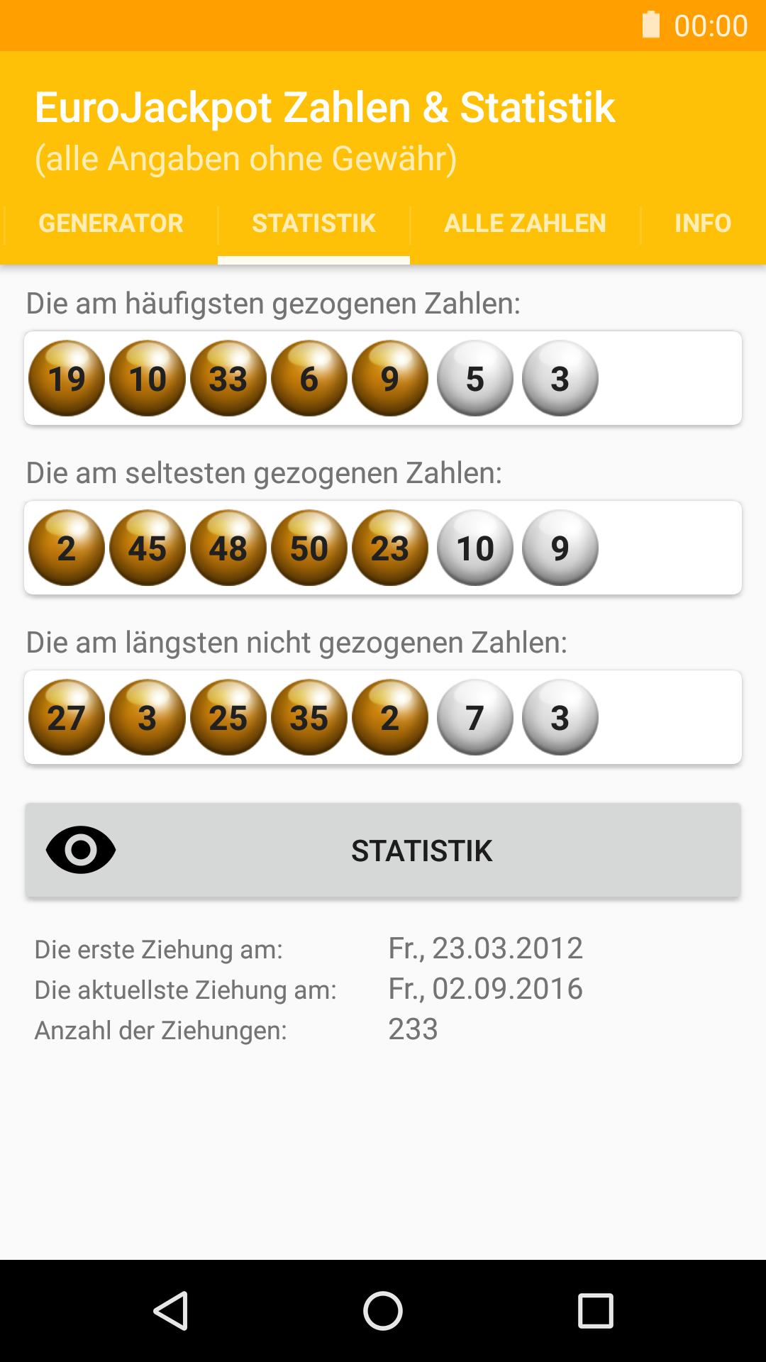 EuroJackpot Zahlen & Statistik für Android - APK herunterladen