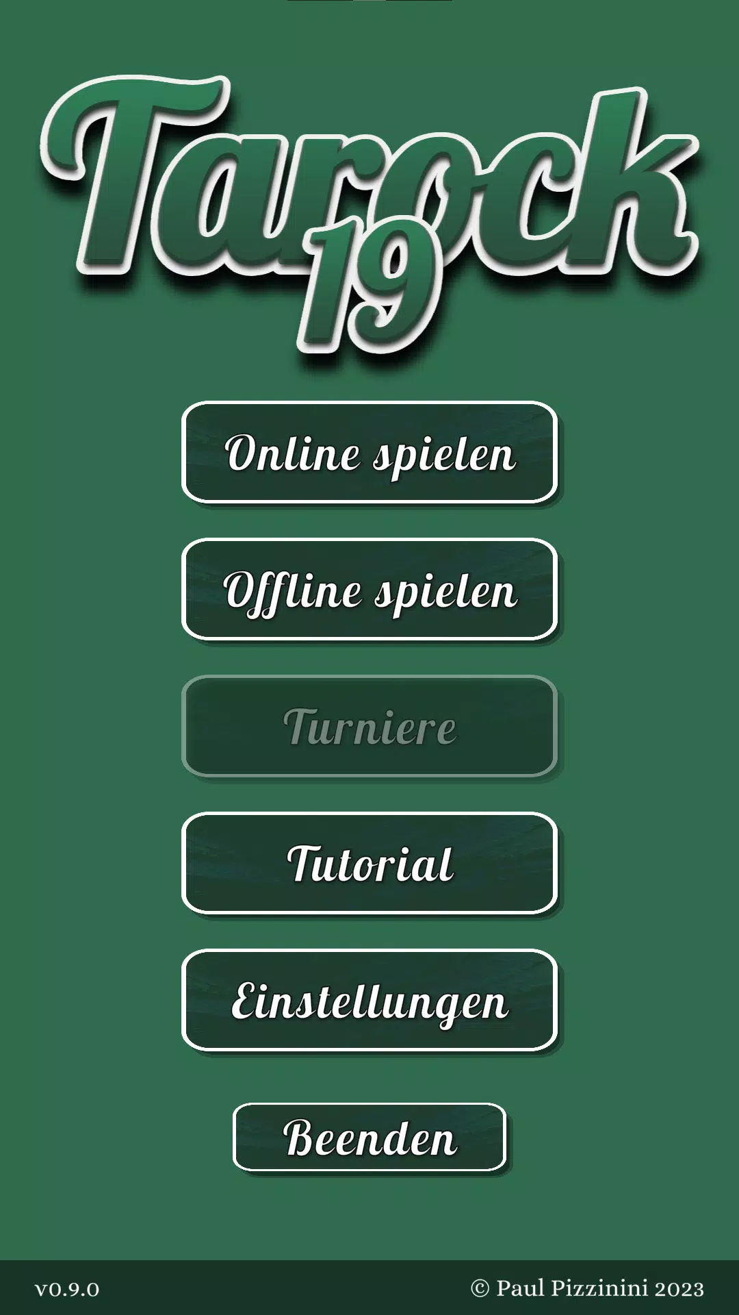 Tarock Neunzehnerrufen Taroky Tarock Neunzehnerrufen Taroky