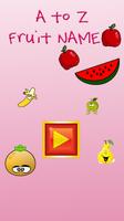 Nom de fruits AtoZ Affiche