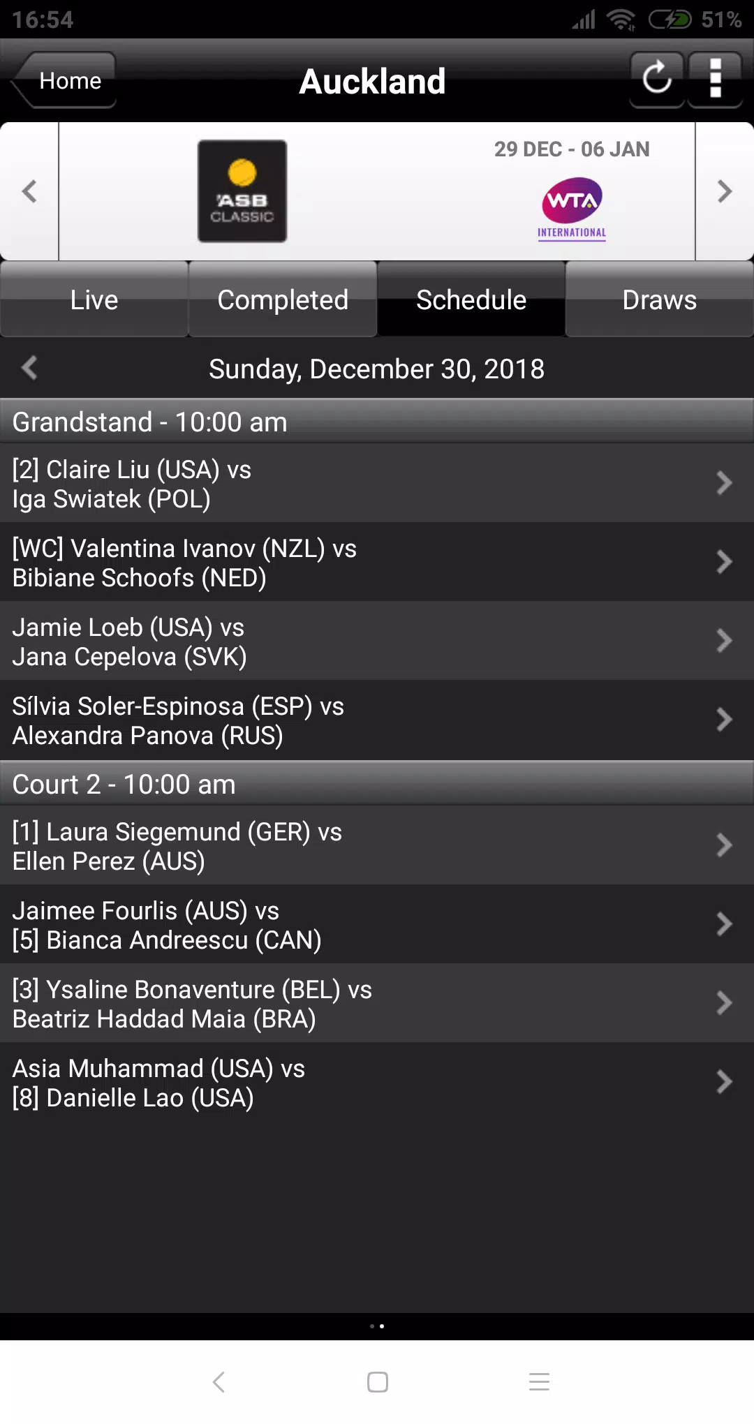 ATP WTA Live App