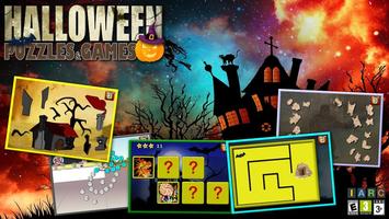 Puzzles de crianças Halloween Cartaz