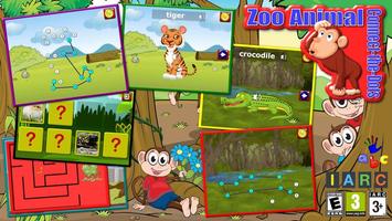 ABC Zoo Animal relier points Affiche