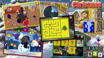 Kinderen Kerstmis puzzels-poster