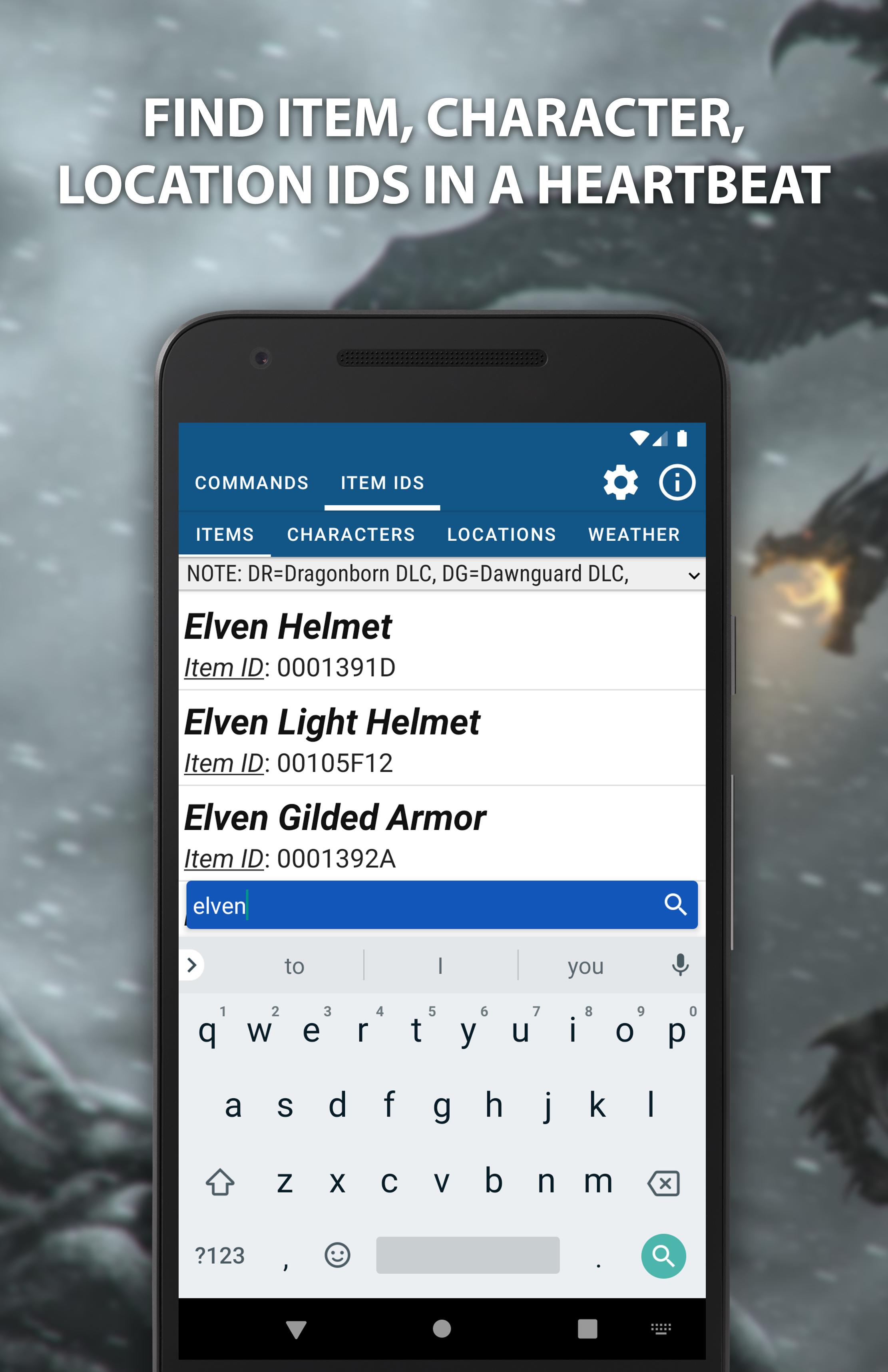 Tesv Skyrim Console Codes For Android Apk Download - heartbeat id code for roblox