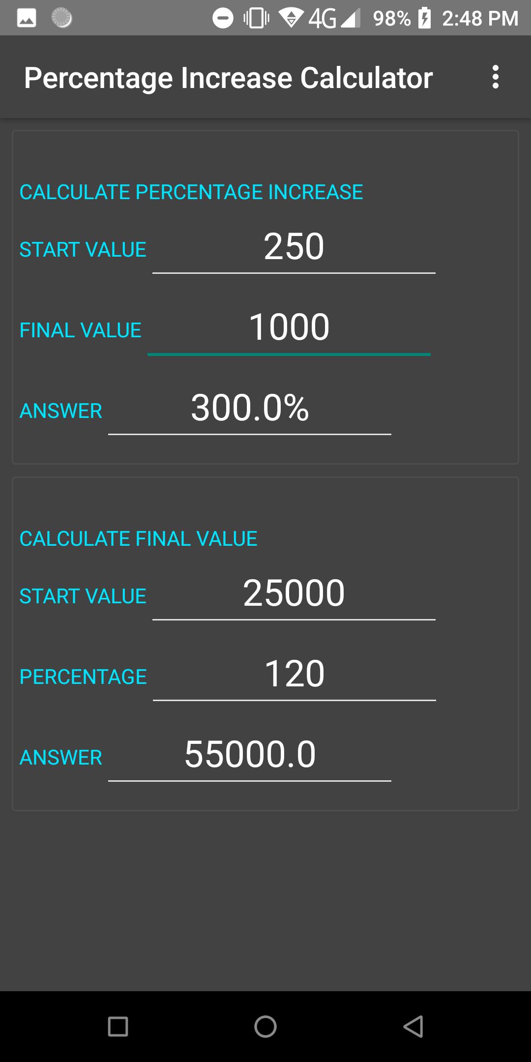 Percentage Increase Calculator for Android - APK Download