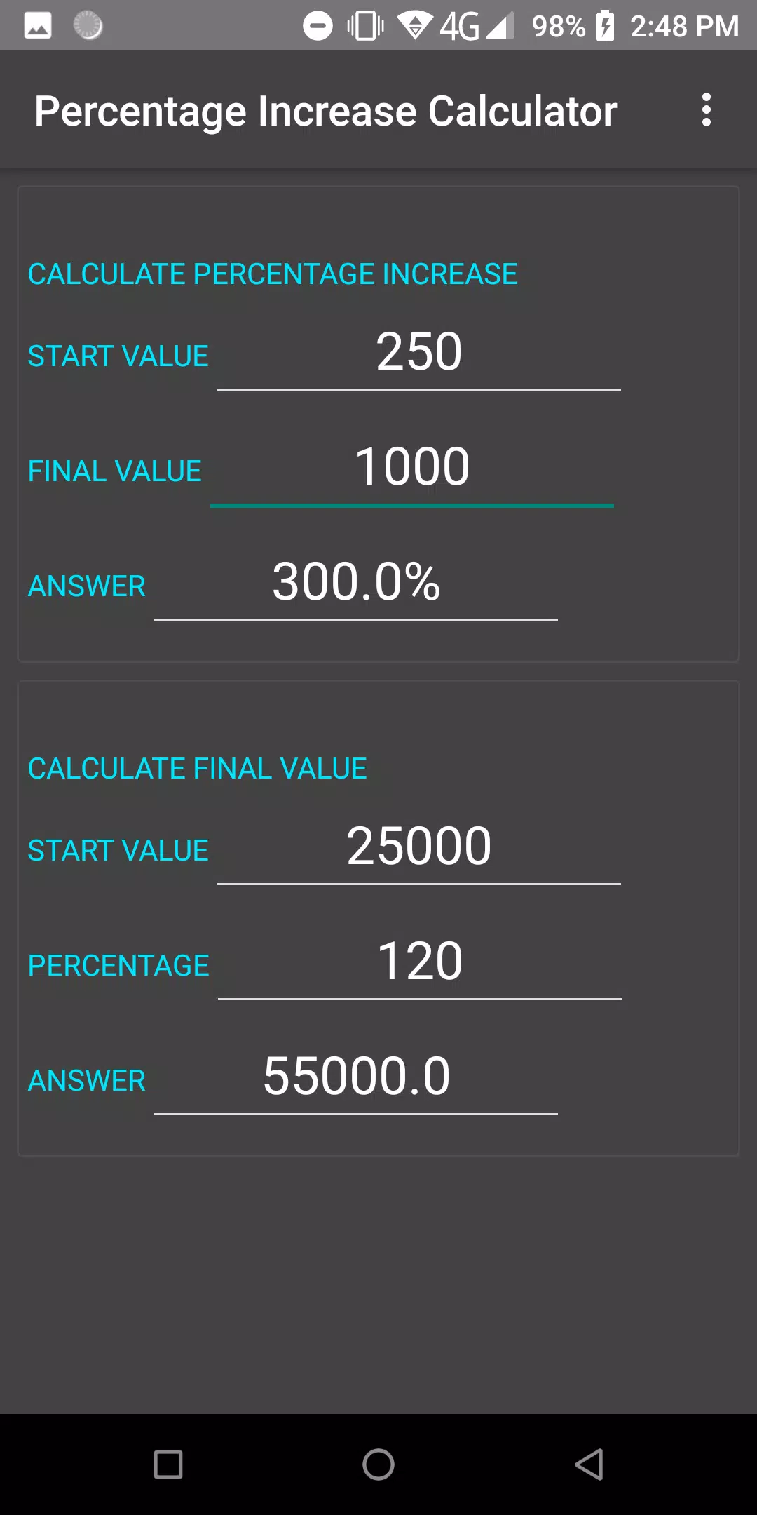 Percentage Increase Calculator APK for Android Download