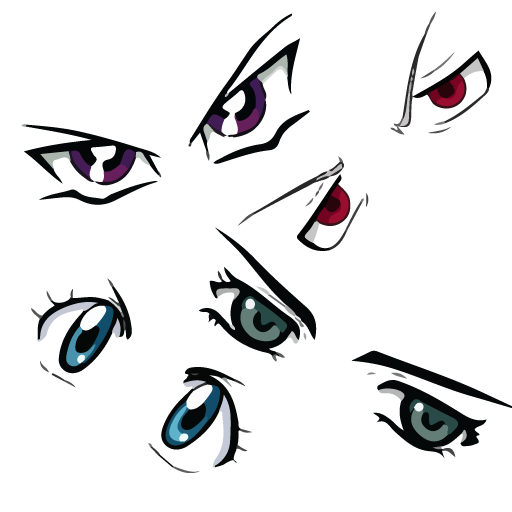 How to draw anime eyes by step