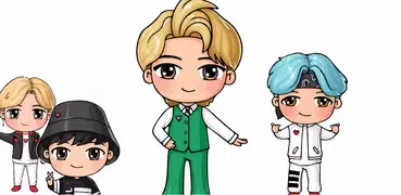 How to draw bts step by step t