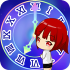 Clock of girl icon