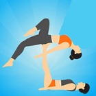 Yoga en couple icône