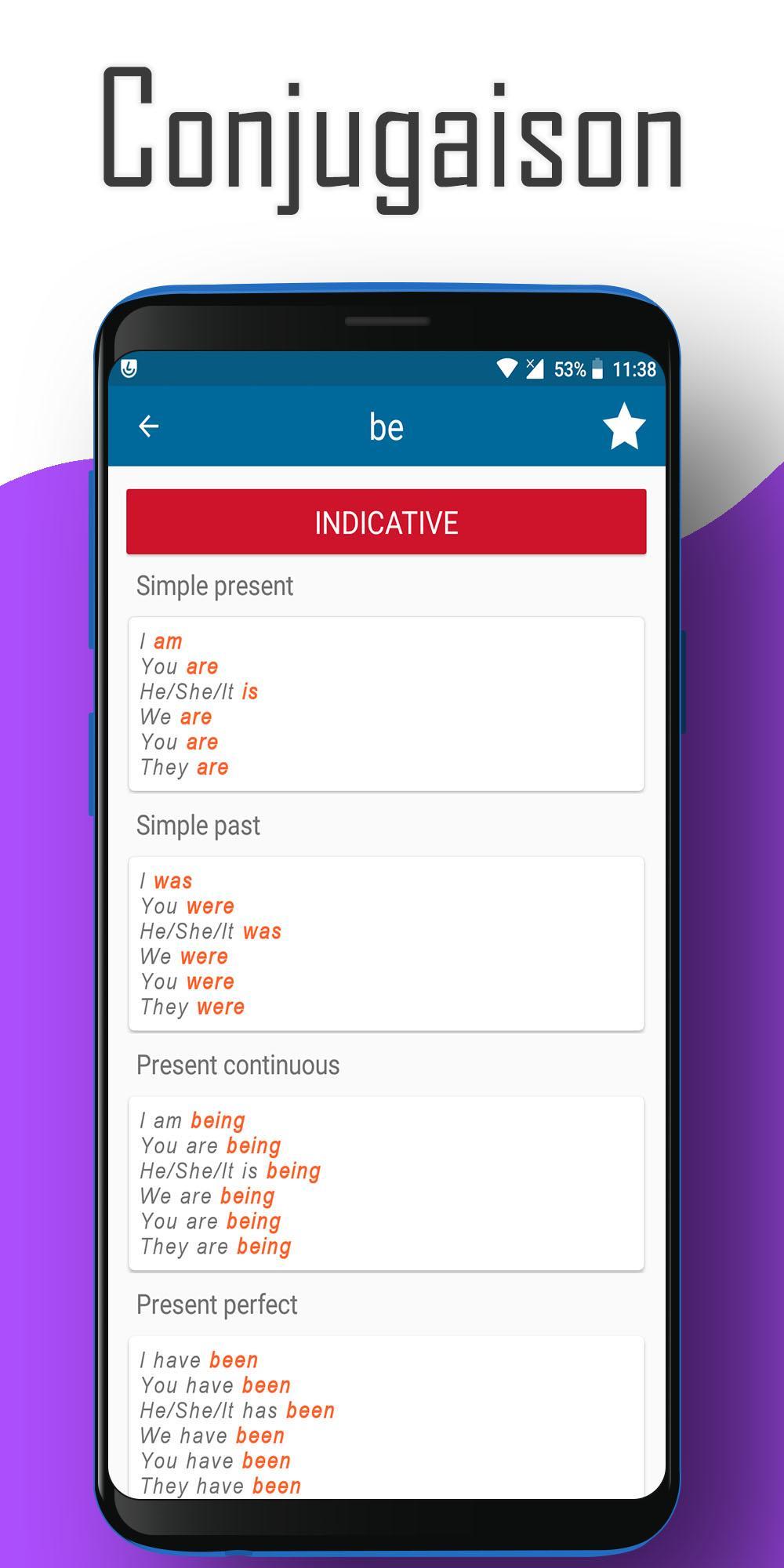 Conjugaison Des Verbes Anglais Pour Android Telechargez L Apk