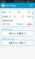 Ideal weight Calculator постер