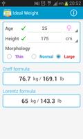 Ideal weight Calculator captura de pantalla 1