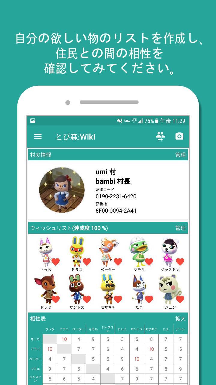 Android 用の Wiki For とびだせ どうぶつの森 住民リスト ウィッシュリスト とび森 Apk をダウンロード