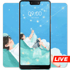 Boy shining stars weave scarf live wallpaper icon