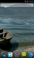 Лодка на озере HD постер