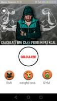 Calculator BMI CARB PROTEIN FAT KCAL Affiche