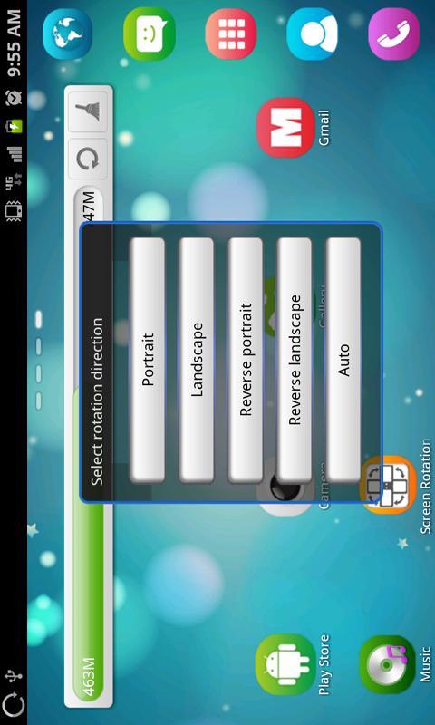 screen rotation control android